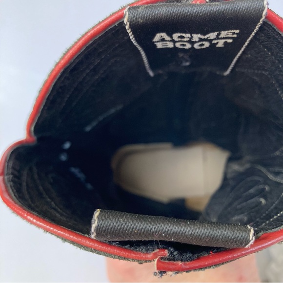 Vtg ACME Shorty Pee Wee Cowgirl boots snip toe Sz 9 Womens Western Rodeo Inlay - Picture 11 of 14